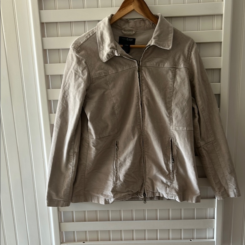 Outer Edge Beige Cotton Jacket